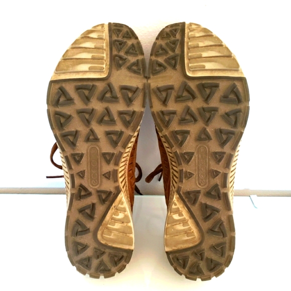 Ecco TerraWalk Leather Patch Trail Runner Camel Tan Athleisure Women Size 38 - Picture 8 of 9